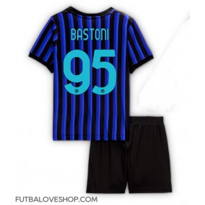 Dres Inter Milan Alessandro Bastoni #95 Domáci pre deti 2025-26 Krátky Rukáv (+ trenírky)